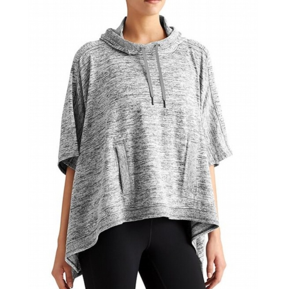 Athleta Blissful Poncho Oversized Heather Gray